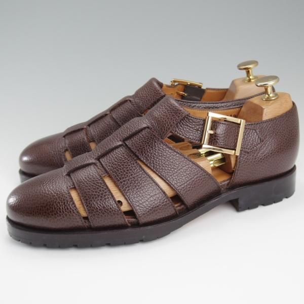 極美品★ジャランスリワヤ SIZE 7【定価￥37,400-★グルカサンダル/EDWARD】グレインレザー/濃茶/メンズ/JALAN SRIWIJAWA★l223