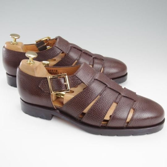 極美品★ジャランスリワヤ SIZE 7【定価￥37,400-★グルカサンダル/EDWARD】グレインレザー/濃茶/メンズ/JALAN SRIWIJAWA★l223