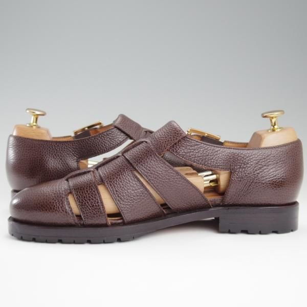 極美品★ジャランスリワヤ SIZE 7【定価￥37,400-★グルカサンダル/EDWARD】グレインレザー/濃茶/メンズ/JALAN SRIWIJAWA★l223