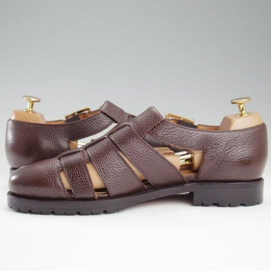 極美品★ジャランスリワヤ SIZE 7【定価￥37,400-★グルカサンダル/EDWARD】グレインレザー/濃茶/メンズ/JALAN SRIWIJAWA★l223