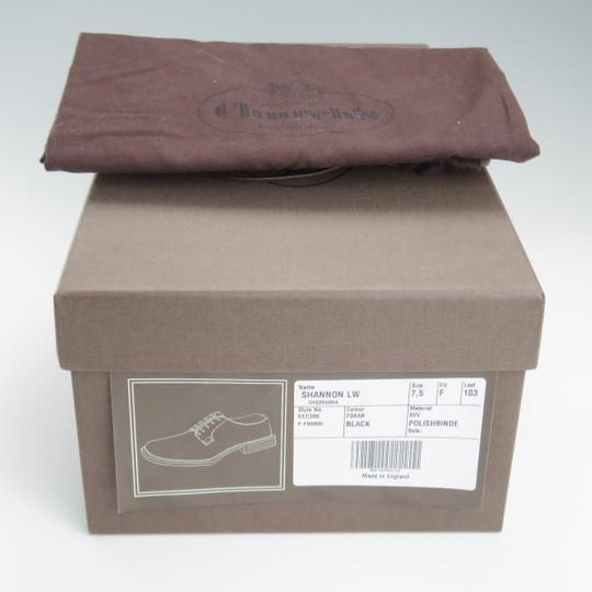 未使用★チャーチ 75F/UK7.5【定価￥181,500-★ライトウェイトソール/SHANNON LW】シャノン/103ラスト/プレーントゥ/黒/Church's★l224