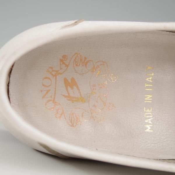 ★(伊)BONORA/ボノーラ SIZE 41.5【★コインローファー/白】シボ革/メンズ★l228