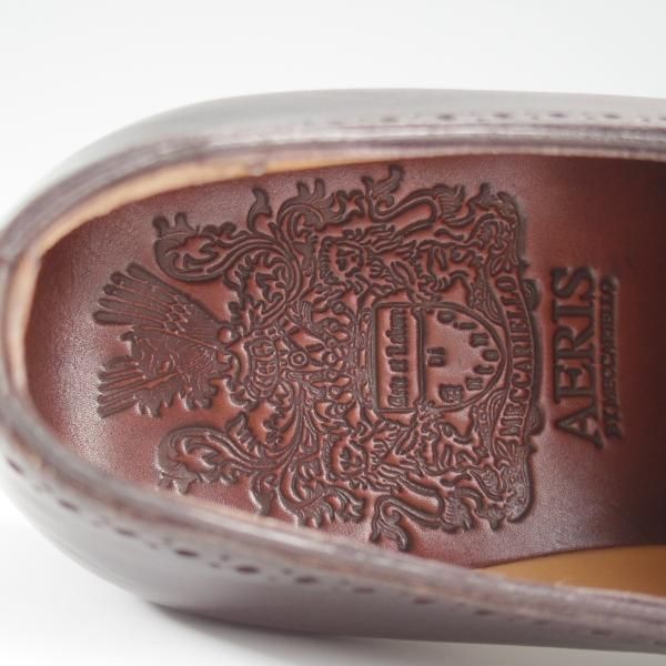 未使用★(伊)メッカリエロ SIZE 7【濃茶系パティーヌ★グッドイヤーウェルテッド製法/オックスフォードシューズ】カーフ/メンズ★l230