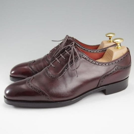 極上★エドワードグリーン 5E【パターンオーダー品★SOUTHWOLD/ショートウイング】888ラスト/Burgundy Antique/赤茶/EDWARD GREEN★l232