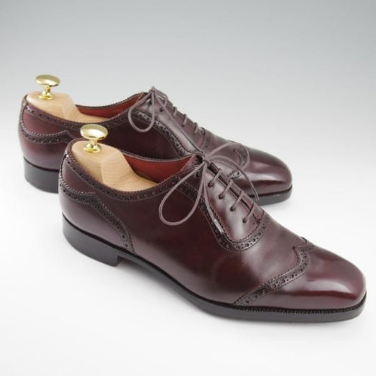 極上★エドワードグリーン 5E【パターンオーダー品★SOUTHWOLD/ショートウイング】888ラスト/Burgundy Antique/赤茶/EDWARD GREEN★l232