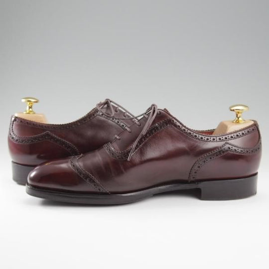 極上★エドワードグリーン 5E【パターンオーダー品★SOUTHWOLD/ショートウイング】888ラスト/Burgundy Antique/赤茶/EDWARD GREEN★l232