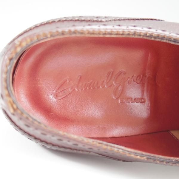 極上★エドワードグリーン 5E【パターンオーダー品★SOUTHWOLD/ショートウイング】888ラスト/Burgundy Antique/赤茶/EDWARD GREEN★l232