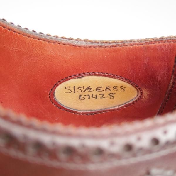 極上★エドワードグリーン 5E【パターンオーダー品★SOUTHWOLD/ショートウイング】888ラスト/Burgundy Antique/赤茶/EDWARD GREEN★l232