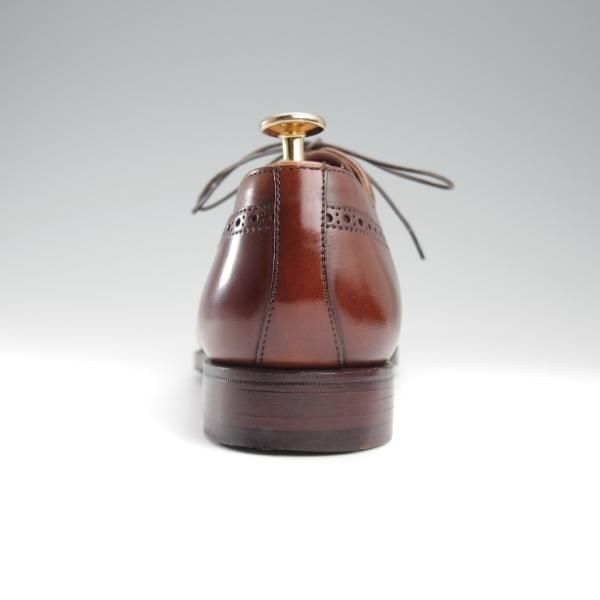 極美品★クロケット&ジョーンズ 7E【定価12万円程度★(英)ジョージクレバリー別注/ハンドグレード】EDWARD/セミブローグ/濃茶★l233