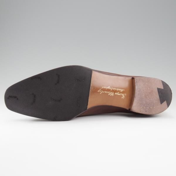 極美品★クロケット&ジョーンズ 7E【定価12万円程度★(英)ジョージクレバリー別注/ハンドグレード】EDWARD/セミブローグ/濃茶★l233