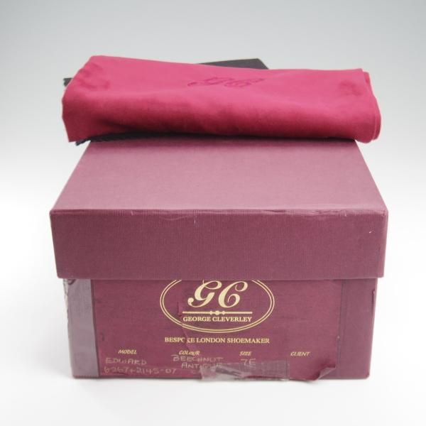 極美品★クロケット&ジョーンズ 7E【定価12万円程度★(英)ジョージクレバリー別注/ハンドグレード】EDWARD/セミブローグ/濃茶★l233