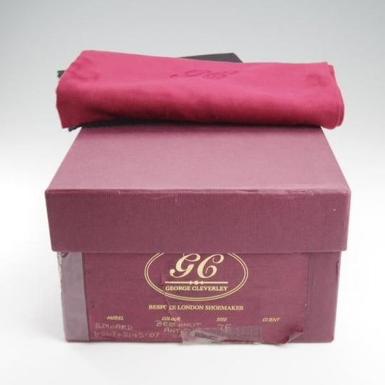 極美品★クロケット&ジョーンズ 7E【定価12万円程度★(英)ジョージクレバリー別注/ハンドグレード】EDWARD/セミブローグ/濃茶★l233