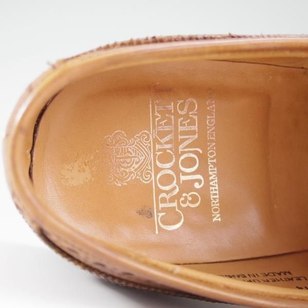 ★クロケット&ジョーンズ 7.5E【ダイナイトソール仕様★SWANSEA/341ラスト】フルブローグ/カーフ/茶/メンズ/Crockett&Jones★l234