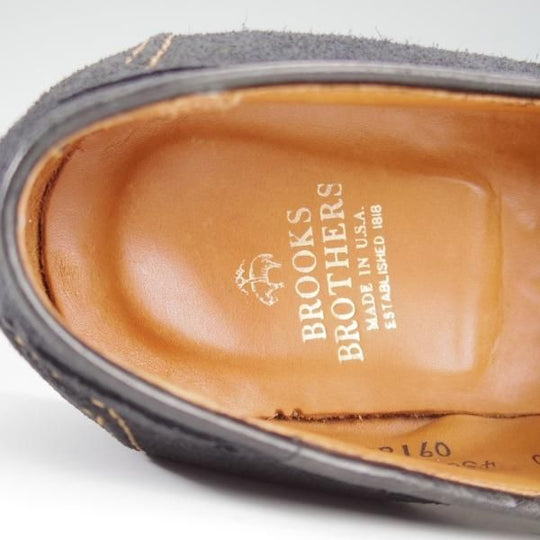 極上★オールデン 7D【貴重★ブルックスブラザーズ別注/09188】タッセルローファー/スエード/紺/メンズ/BROOKS BROTHERS/ALDEN★l235