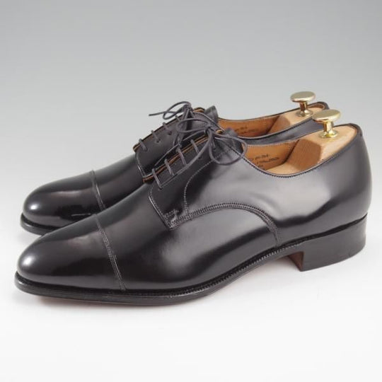 未使用★チャーチ 80F/UK8【旧チャーチ★ブックバインダーカーフ/BURFORD/3都市ロゴ】84ラスト/ストレートチップ/黒/Church's★l239