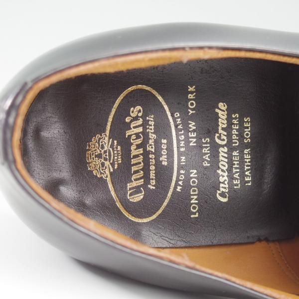 未使用★チャーチ 80F/UK8【旧チャーチ★ブックバインダーカーフ/BURFORD/3都市ロゴ】84ラスト/ストレートチップ/黒/Church's★l239