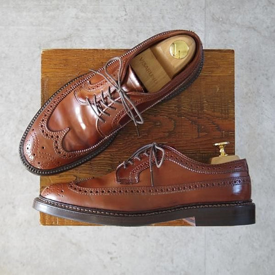 極上★オールデン 6D【貴重★ラベロ色/コードバン/茶】9750/バリーラスト/ロングウイング/メンズ/ALDEN★l240