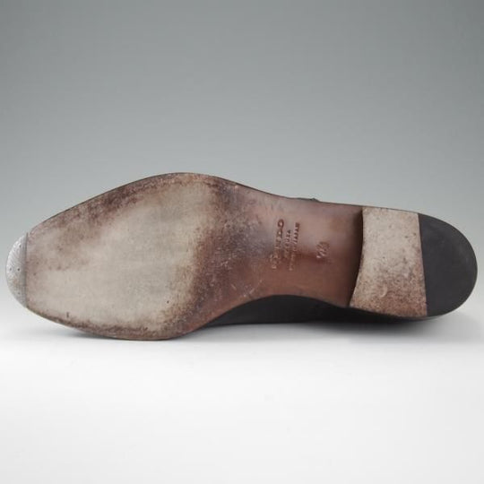 美品★(浅草)RENDO/レンド SIZE 7.5【現行定価￥68,200-★サイドエラスティック/7703】カーフ/黒/メンズ★l246