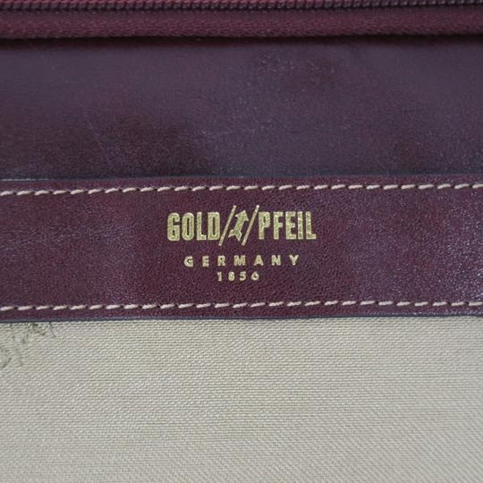 未使用★(独)ゴールドファイル/GOLD PFEIL【定価￥105,000-★ドイツ製/オーバーナイトバッグ】赤茶×茶/メンズ/ビジネス/バッグ★N5902