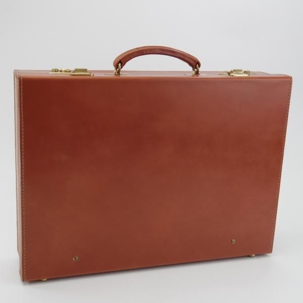 ★(英)グレンロイヤル/GLENROYAL【推定価格25万円以上★ブライドルレザー仕様/アタッシュケース】茶/メンズ/ビジネス/バッグ/革/鞄★N5903