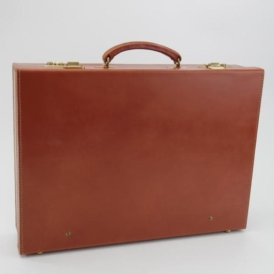 ★(英)グレンロイヤル/GLENROYAL【推定価格25万円以上★ブライドルレザー仕様/アタッシュケース】茶/メンズ/ビジネス/バッグ/革/鞄★N5903