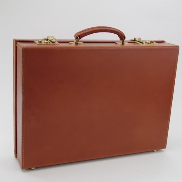 ★(英)グレンロイヤル/GLENROYAL【推定価格25万円以上★ブライドルレザー仕様/アタッシュケース】茶/メンズ/ビジネス/バッグ/革/鞄★N5903