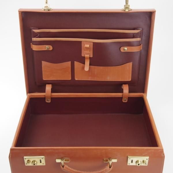 ★(英)グレンロイヤル/GLENROYAL【推定価格25万円以上★ブライドルレザー仕様/アタッシュケース】茶/メンズ/ビジネス/バッグ/革/鞄★N5903
