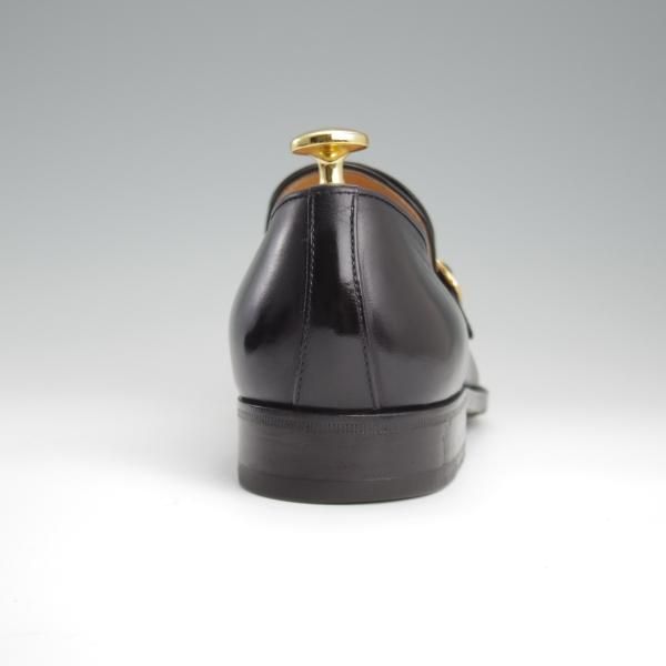 美品★(伊)タニノクリスチー SIZE 5【定価10万円以上★キルトモンク/BOLZO】ローファー/カーフ/黒/メンズ/TANINO CRISCI★l258