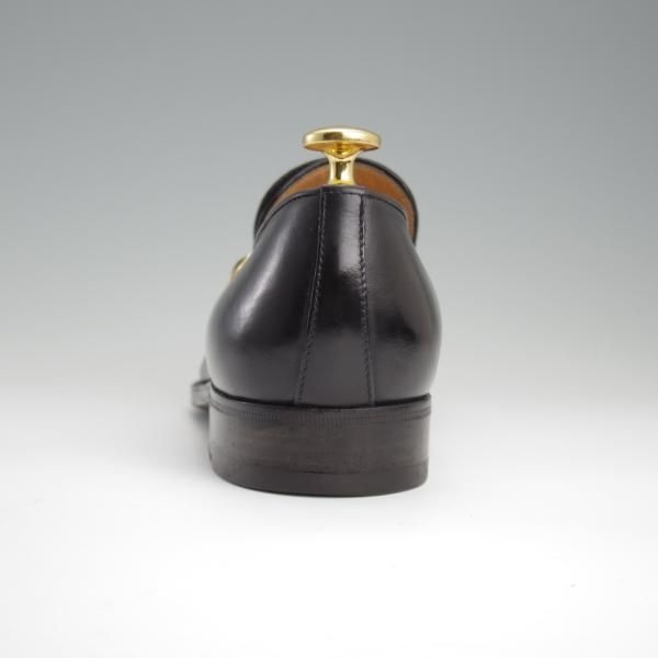 美品★(伊)タニノクリスチー SIZE 5【定価10万円以上★キルトモンク/BOLZO】ローファー/カーフ/黒/メンズ/TANINO CRISCI★l258