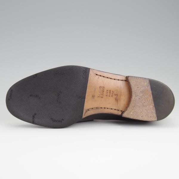 美品★(伊)タニノクリスチー SIZE 5【定価10万円以上★キルトモンク/BOLZO】ローファー/カーフ/黒/メンズ/TANINO CRISCI★l258