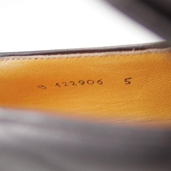 美品★(伊)タニノクリスチー SIZE 5【定価10万円以上★キルトモンク/BOLZO】ローファー/カーフ/黒/メンズ/TANINO CRISCI★l258