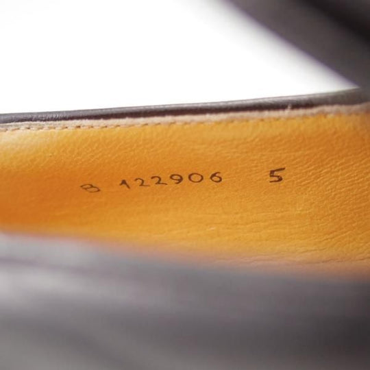 美品★(伊)タニノクリスチー SIZE 5【定価10万円以上★キルトモンク/BOLZO】ローファー/カーフ/黒/メンズ/TANINO CRISCI★l258