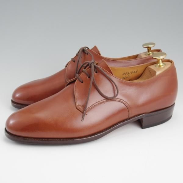 極上★トリッカーズ SIZE 6【貴重★60's前後/ビンテージ/筆記体ロゴ】9605/プレーントゥ/Vフロント/カーフ/茶/メンズ/Tricker's★l260