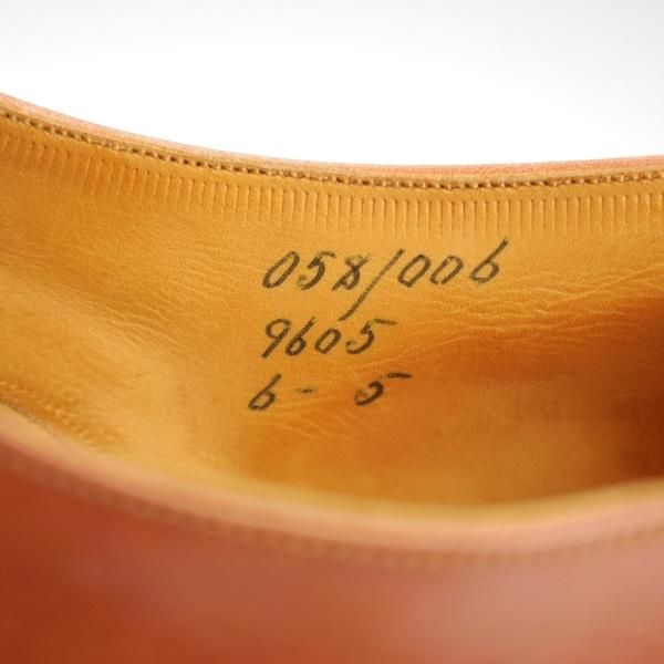 極上★トリッカーズ SIZE 6【貴重★60's前後/ビンテージ/筆記体ロゴ】9605/プレーントゥ/Vフロント/カーフ/茶/メンズ/Tricker's★l260