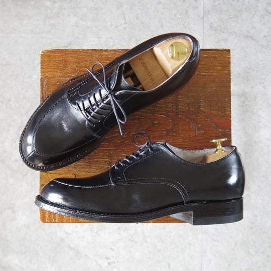 ★オールデン 6D【現行定価13万円以上★モディファイドラスト/Vチップ/539】旧ロゴ/カーフ/黒/メンズ/ALDEN★l265