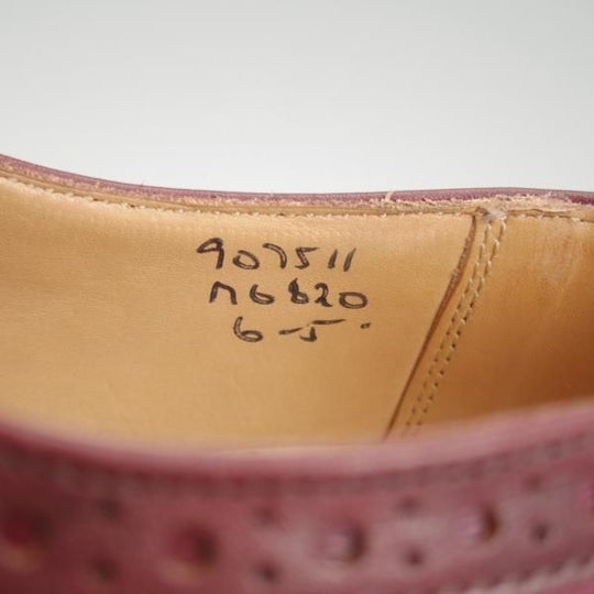 極上★トリッカーズ SIZE 6【現行定価10万円以上★フルブローグ/M6820】カーフ/赤茶/メンズ/Tricker's★l266