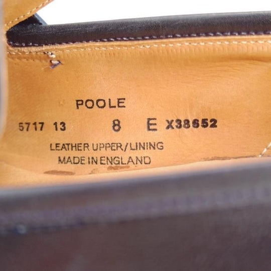 極美品★クロケット&ジョーンズ 8E【★プール/POOLE】366ラスト/コインローファー/カーフ/紺/メンズ/Crockett&Jones★l267