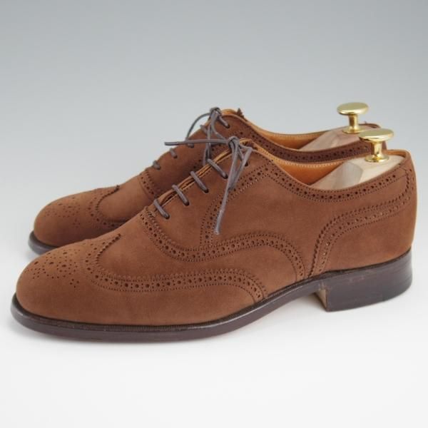 極上★(英)グレンソン 5FX【貴重★footmaster/フットマスター】フルブローグ/スエード/茶/メンズ/GRENSON★l270