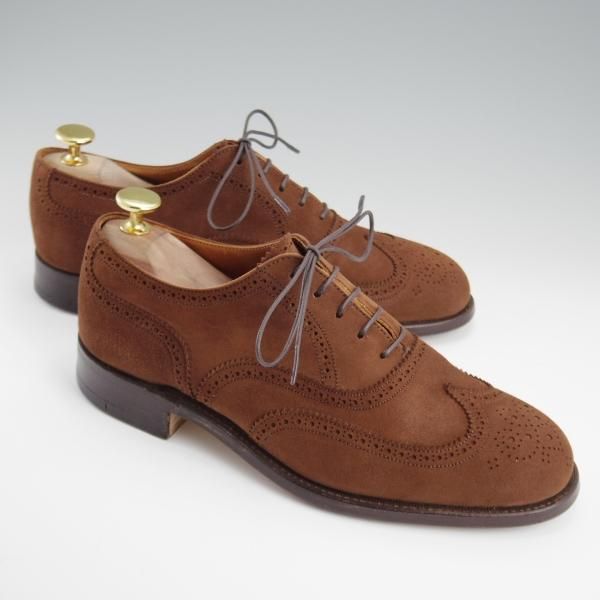 極上★(英)グレンソン 5FX【貴重★footmaster/フットマスター】フルブローグ/スエード/茶/メンズ/GRENSON★l270