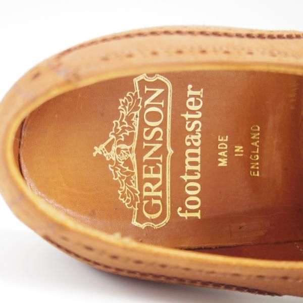 極上★(英)グレンソン 5FX【貴重★footmaster/フットマスター】フルブローグ/スエード/茶/メンズ/GRENSON★l270