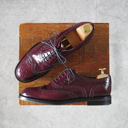 極美品★チャーチ(レディース) SIZE 36【定価￥176,000-★バーウッド/BURWOOD WG】ポリッシュドバインダーカーフ/赤茶/Church's★l271