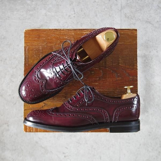 極美品★チャーチ(レディース) SIZE 36【定価￥176,000-★バーウッド/BURWOOD WG】ポリッシュドバインダーカーフ/赤茶/Church's★l271