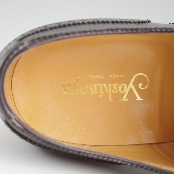 銀座ヨシノヤ SIZE 26.5小笠原シューズ製　クォーターブローグ】カーフ/黒 銀座ヨシノヤ SIZE 26.5小笠原シューズ製 クォーターブローグ