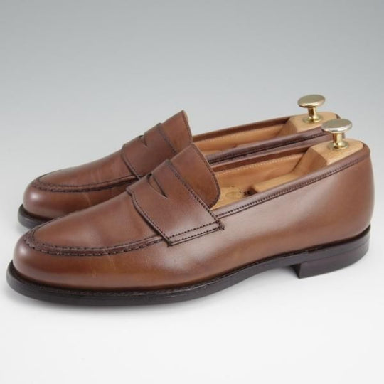 極上★クロケット&ジョーンズ 6E【定価￥110,000-★BOSTON 2/ボストン】CITYソール/コインローファー/カーフ/茶/Crockett&Jones★l277