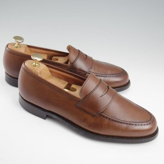 極上★クロケット&ジョーンズ 6E【定価￥110,000-★BOSTON 2/ボストン】CITYソール/コインローファー/カーフ/茶/Crockett&Jones★l277