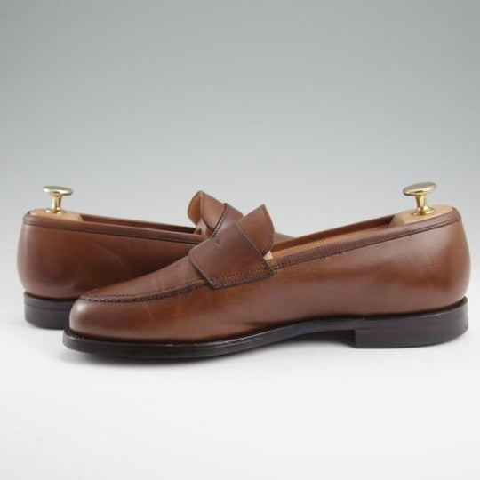 極上★クロケット&ジョーンズ 6E【定価￥110,000-★BOSTON 2/ボストン】CITYソール/コインローファー/カーフ/茶/Crockett&Jones★l277