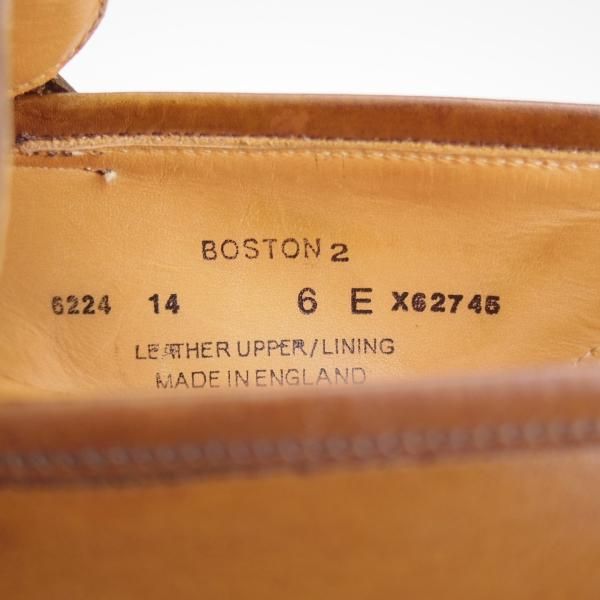 極上★クロケット&ジョーンズ 6E【定価￥110,000-★BOSTON 2/ボストン】CITYソール/コインローファー/カーフ/茶/Crockett&Jones★l277