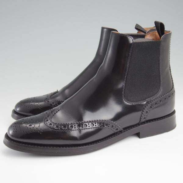 極美品★チャーチ(レディース) SIZE 35.5【定価￥176,000-★KETSBY WG/サイドゴアブーツ】ポリッシュドバインダーカーフ/黒/Church's★l284