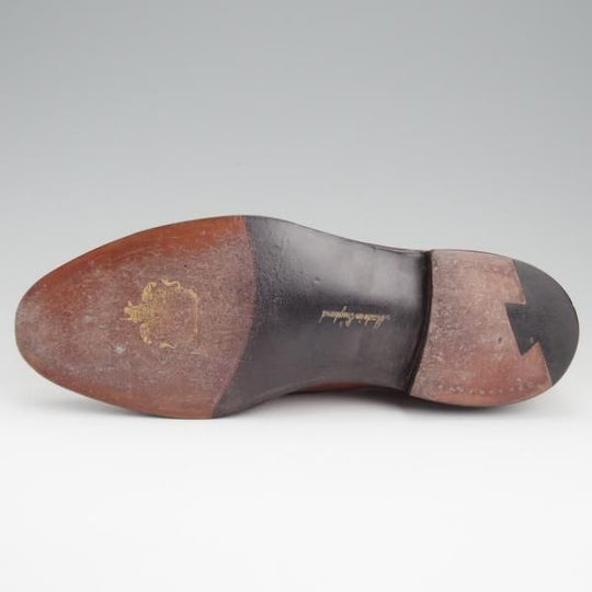 極上★(英)Ede&Ravenscroft 7.5E【貴重★ロイヤルワラント4つ時代/タッセルローファー/TASSELE】茶/イード&レベンスクロフト★l293
