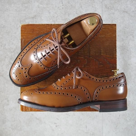 未使用★チャーチ 70G/UK7【定価￥176,000-★BURWOOD/バーウッド】81ラスト/フルブローグ/サンダルウッド/茶/メンズ/Church's★l294